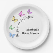 蝶々が私をときめかせる ブライダルシャワー ペーパープレート (正面)