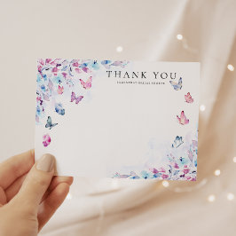 蝶々が私をドキドキさせる ブライダルシャワー サンキューカード
