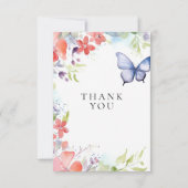 蝶々が私をドキドキさせる ブライダルシャワー サンキューカード (正面)