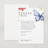 蝶々が私をドキドキさせる ブライダルシャワー サンキューカード (正面/裏面)