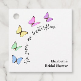 蝶々が私をドキドキさせる ブライダルシャワー フェイバータグ