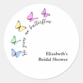 蝶々が私をドキドキさせる ブライダルシャワー ラウンドシール