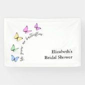 蝶々が私をドキドキさせる ブライダルシャワー 横断幕 (横)