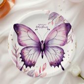 蝶々が赤ちゃんシャワーを浴びる途中にある ペーパープレート