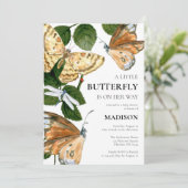 蝶々が赤ちゃんシャワーを浴びる途中にある 招待状 (スタンド正面)