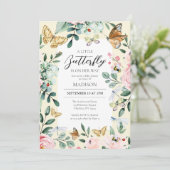 蝶々が赤ちゃんシャワーを浴びる途中にある 招待状 (スタンド正面)