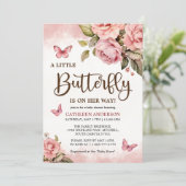 蝶々が赤ちゃんシャワーを浴びる途中にある 招待状 (スタンド正面)