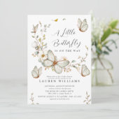 蝶々が赤ちゃんシャワーを浴びる途中にある 招待状 (スタンド正面)