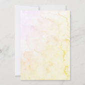 蝶々が赤ちゃんシャワーを浴びる途中にある 招待状 (裏面)