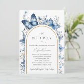 蝶々が赤ちゃんシャワーを浴びる途中にある 招待状 (スタンド正面)