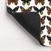 蝶々が黒と茶色に染まる マウスパッド (コーナー)