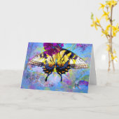 蝶々すぐにカードを取得 カード (黄色い花)