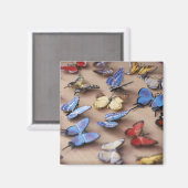 蝶々でいっぱいのテーブル マグネット (正面/裏面)