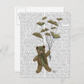 蝶々とクマ ポストカード (正面/裏面)