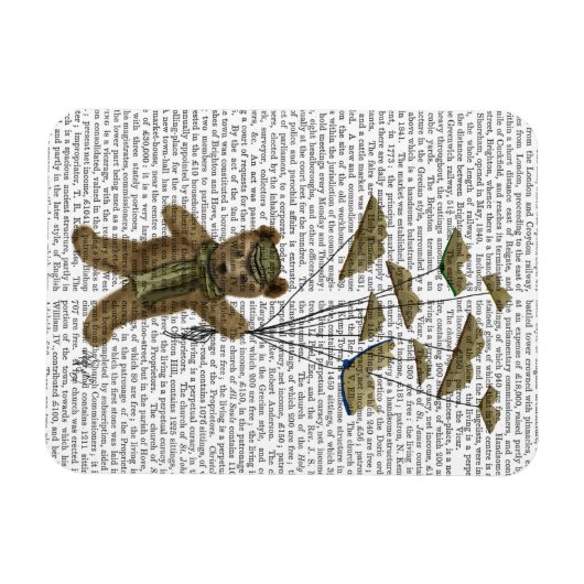 蝶々とクマ マグネット (横)