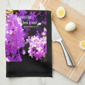 蝶々とフロックス、エクレシアテス3:11 キッチンタオル (四つ折り)