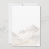 蝶々とワイルドフラワーの山 ガール ベビーシャワー 招待状 (裏面)