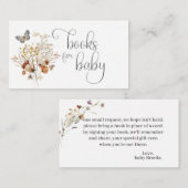 蝶々と山花の本のベビー エンクロージャーカード (正面/裏面)