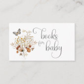 蝶々と山花の本のベビー エンクロージャーカード (正面)
