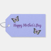 蝶々と暮らす紫の幸せな母の日 ギフトタグ (裏面横)