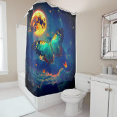 蝶々と月 シャワーカーテン (インサイチュ)