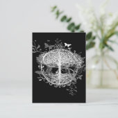 蝶々と白い生活の木 ポストカード (スタンド正面)