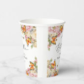 蝶々と芍薬のブライダルシャワー 紙コップ (右)