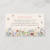 蝶々と花のベイビーシャワーブック 赤ちゃんのために エンクロージャーカード (正面)