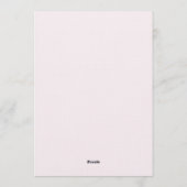 蝶々と花のベビーシャワー 招待状 (裏面)