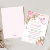 蝶々と花のベビーシャワー 招待状