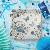 蝶々と花 ペーパープレート (パーティー)