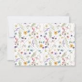 蝶々と野の花のガーデン感謝カード サンキューカード (裏面)