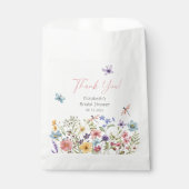 蝶々と野の花のガーデン ブライダルシャワー フェイバーバッグ (正面)