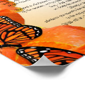 蝶々と"The Desiderata"（昆虫）オオカバマダラ、モナーク ポスター (角)