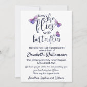 蝶々に対する葬式の告知 案内状 (正面)