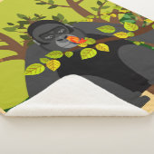 蝶々に魅了されるゴリラ シェルパブランケット (3/4)