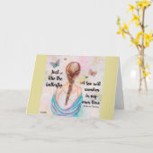 『蝶々のような芸術の挨拶』 カード (黄色い花)