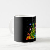 蝶々のクリスマスツリー コーヒーマグカップ (正面左)