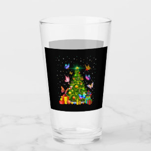 蝶々のクリスマスツリー タンブラーグラス