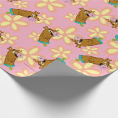 蝶々のスクービードゥーの鼻 ラッピングペーパー (角)