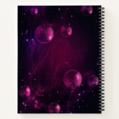 蝶々のダークパープルノート ノートブック (裏面)