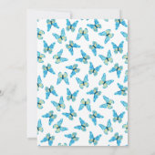 蝶々のパターン オーダーメイド カラー グラフィック パーティー 招待状 (裏面)