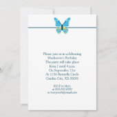 蝶々のパターン カスタムカラー グラフィックパーティー 招待状 (正面)