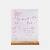 蝶々のブライダルシャワーミモザバー アクリルサイン (正面)