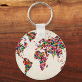 蝶々の世界地図 キーホルダー (正面)