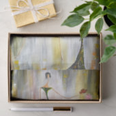 蝶々の切り離しを持つ女性 薄葉紙 (ギフト)