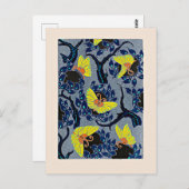 蝶々の合唱団、アールヌーボー・パターン、 ポストカード (正面/裏面)