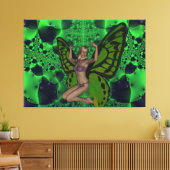 蝶々の女性 キャンバスプリント (インサイチュ (リビング))