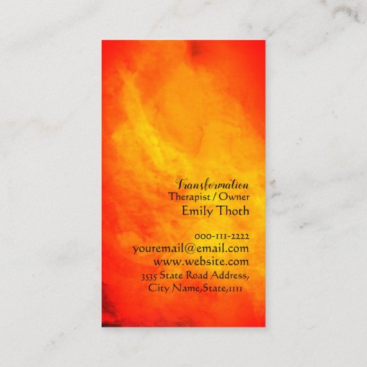 蝶々の妖精 名刺 (裏面)