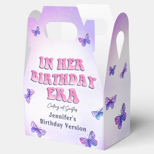 蝶々の時代の誕生日パーティーの好意ボックス フェイバーボックス (オープン)